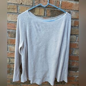 Poetry 100% Cotton Cream Ribbed Sweater
